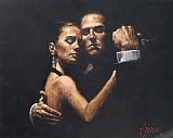 Fabian Perez Canvas Paintings - the face of tango ii